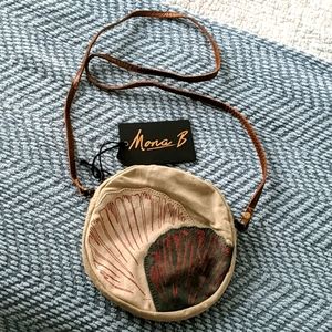 NWT Mona B canvas round crossover bag